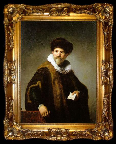 framed  REMBRANDT Harmenszoon van Rijn Portrait of Nicolaes Ruts, ta009-2